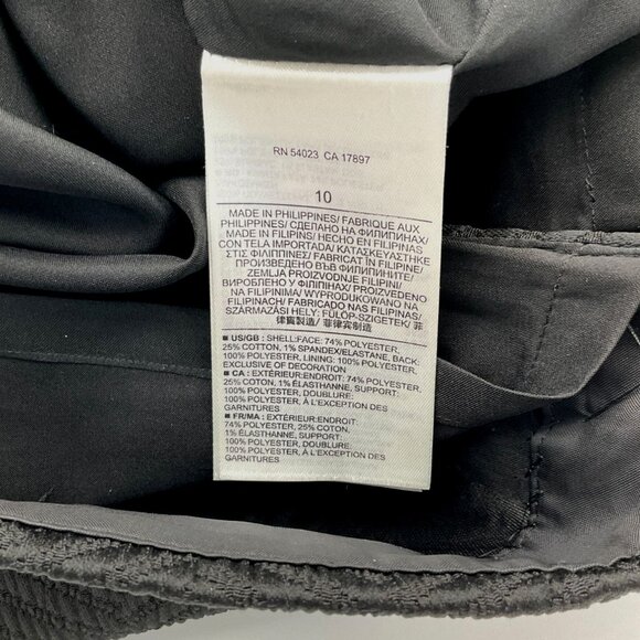 Banana Republic Faux Leather Waistband Textured Chevron Lined Skirt Sz 10 NWOT - Picture 6 of 8